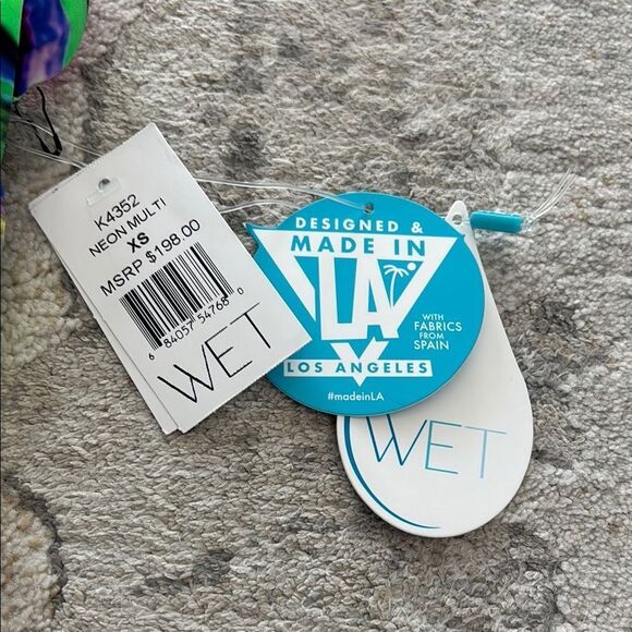 Green and Pink One Piece Swimsuit with Vibrant Design - Picture 4 of 11